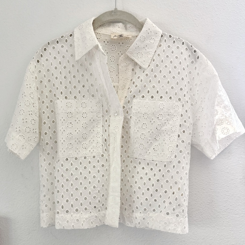 White Eyelet Blouse